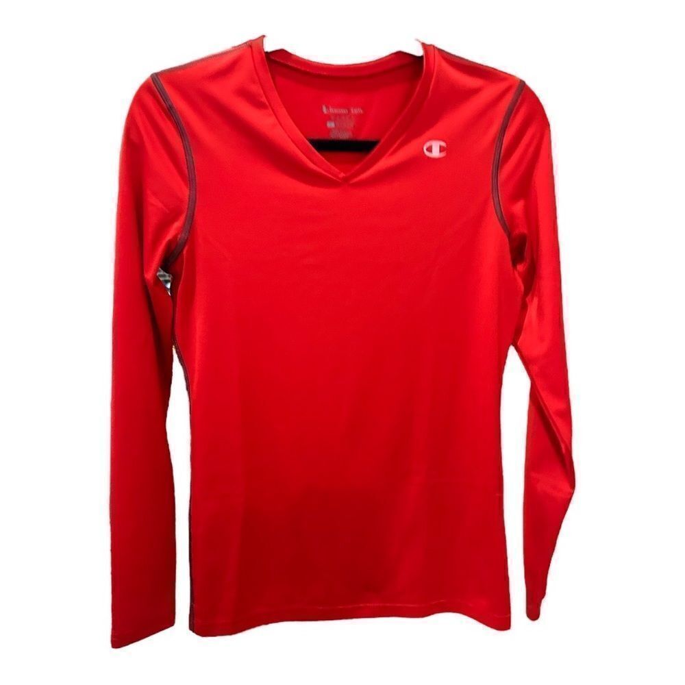 Champion womens Red long sleeve tee Shirt